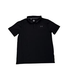 Under Armour Shirt Black Performance Polo Size Youth Large (14/16)